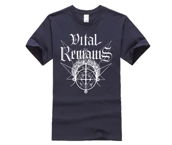 Atsitiktinis o-kaklo prarasti vasaros marškinėliai vyrams Naujas Gyvybiškai Lieka Death Metalo, Roko Grupė Vyrų Black Print T Shirt