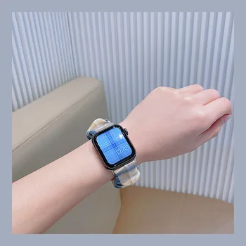 Scrunchie elastiniais Dirželiais, skirtas Apple Watch Band Serijos 6 SE 5 4 3 2 1 38mm 40mm 42mm 44mm, kad iwatch Ponios plaukų Watchband Apyrankė