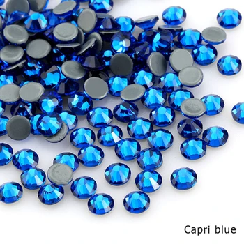 IL Capri Blue AAAA+ Aukščiausios Kokybės Pataisų Cirkonio SS3 ss10 ss16 ss20 Geležies Flatback Hot Fix Cirkonio Prabangūs Suknelė