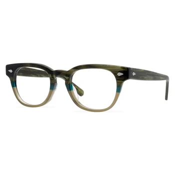 Round square akinius neutralus retro acetatas akinius rėmo skaidrūs akiniai