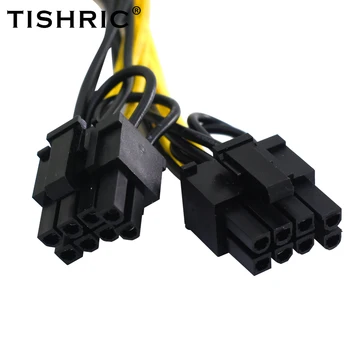 TISHRIC 8Pin Dvigubai 8Pin Miner Maitinimo Laido Moterų ir Vyrų Video Card Adapter PCIE Riser Maitinimo Kabelis Maitinimo šaltinis Splitter