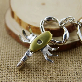 3D skorpionas keychain raktų žiedas aukštos kokybės gyvūnų key chain raktų pakabukas llaveros hombre kūrybos portachiavi chaveiro maišelį, žavesio