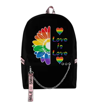 2020 Naują Atsitiktinis LGBT kuprinė Kuprinę Vyrų/Moterų Pečių Kelionės Krepšys Spausdinti Hip-Hop Paauglių Mergaičių krepšys