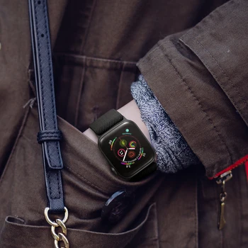 Reguliuojamas Gumelės Nailono watchband apple watch band 44mm 42mm 40mm 38mm Iwatch serijos SE 6 5 4 3 2 Dirželis Riešo Pakeitimo