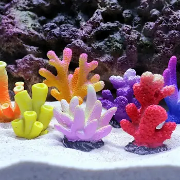 Žuvų Akvariumas Apdailos Dervos mini Koralų Dirbtinių Vandens augalų Rifas Lanscaping Papuošalai Žuvų bakas Akvariumo Reikmenys
