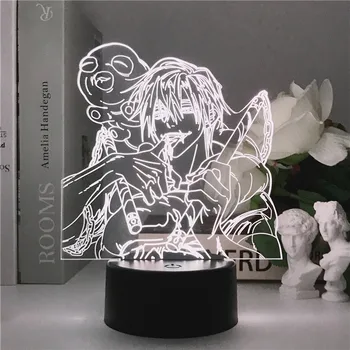 Džiudžiutsu Kaisen 3D LED Nakties Šviesos Manga Fushiguro Touji Gerbėjai Vaikų Kūrybos Dovanos, Stalo, Stalo Lempos, Blykstės Režimą Mados Spalvos