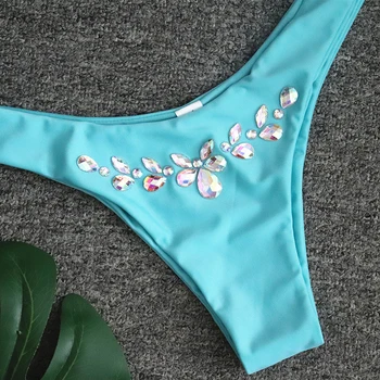 Kalnų krištolas blizgučiai mini plaukimo kostiumas moterims brazilijos bikini komplektas seksualus maudymosi kostiumėlis 2 gabalas plaukti kostiumas moterims maudymosi kostiumėliai, push up