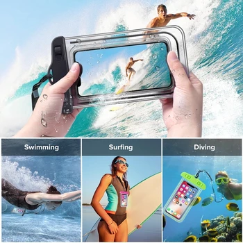 Universali Vandeniui Atveju Mobiliojo Telefono Dangtelį Coque Vandens Įrodymas Maišelis Maišas iPhone 12 11 Pro Max 8 Plius 