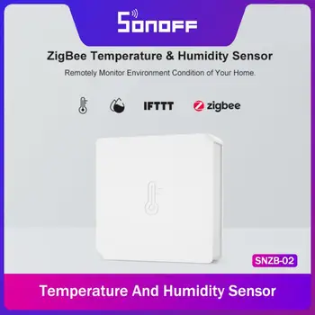 1-10vnt SONOFF SNZB-02 ZigBee Temperatūros Ir Drėgmės Jutiklis Realaus Laiko Pranešimo Smart Home Remotel Stebėti