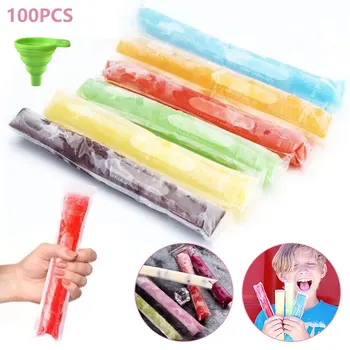 100vnt Vienkartiniai Ledo Popsicle Pelėsių Krepšiai BPA Free Šaldiklis Vamzdžiai, Skirtas Jogurto Lazdelės Maker 