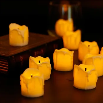 Pakuotėje 4 Mirgėjimas LED Žvakių Šviesos Vestuvių, Gimtadienio,Flameless Baterija Elektroninių Bažnyčios Žvakės