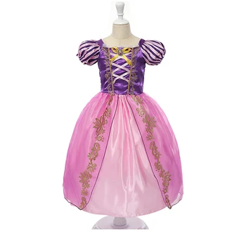 Naujos Merginos Princesė Suknelė Vasarą Vaikai Miega Grožio Cosplay Kostiumų Baby Girl Rapunzel Cindrella Sniego Baltumo Suknelė