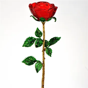 Crystal Raudona Rožė, Gėlės Dirbtinės Gėlės, Gimtadienio, Džiaugtis Motinos Diena Dovanos Vestuvių Namų Stalo Dekoravimas Ornamentais