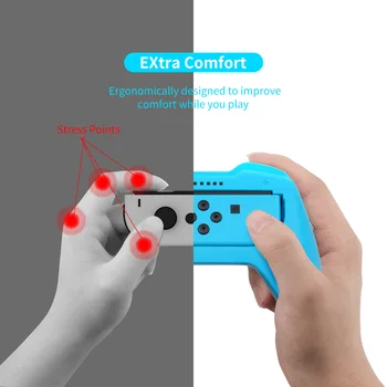 Leyu 2 Vnt NintendoSwitch Džiaugsmas-con Rankena Rankena Joycon Stovėti Confort Valdytojas Laikiklis, skirtas 
