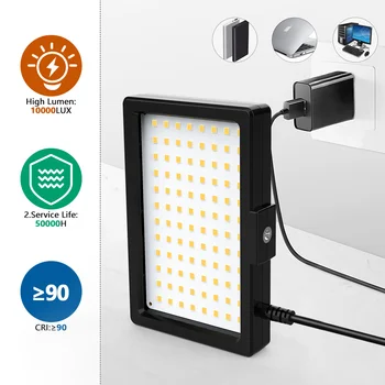 LED Filmavimo Šviesa grupė Lempa Rinkinį Fotografijos Bi-color 3200K 5600K Pritemdomi CRI 90 Portable 