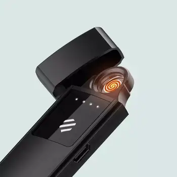 Xiaomi Bee Metalo Elektroninių Cigarečių Degiklio USB Įkraunamą Jutiklinį Ekraną Vėjo Cigarečių Dalykėlių Vyrų Užtikrinti, kad Ne Gaisro