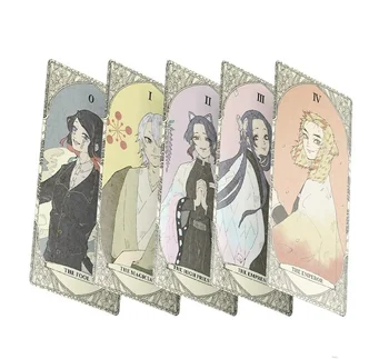 22 Vnt/set Anime Demon Slayer Taro Kortų Burtas Kamado Tanjirou Kamado Nezuko Cosplay Rekvizitai Anime Card Dovana Taro Kortų