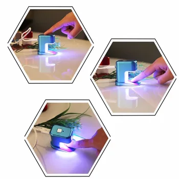 3W Mini Nešiojamieji Vieno Piršto Nagų Dailės LED UV Lempa Gelio s Gydant Mielas Manikiūro Įrankiai