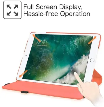 Apple iPad 4 oro 2020 m. 4-osios kartos Oro 4 10.9 Atveju, 360 Laipsnių Besisukantis Stovas Odos Apsauginį Dangtelį Smart Swivel Atveju