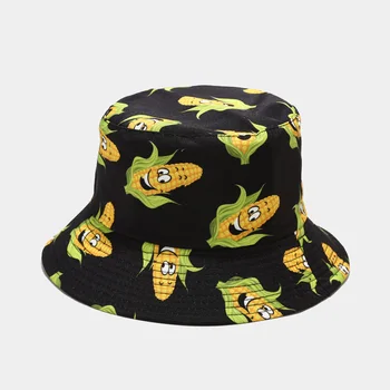 Grįžtamasis Žvejys Skrybėlę Animacinių Filmų Daržovių Kibirą Kepurės Moterims, Vyrams, Gatvės, Hip-Hop Kibirą Bžūp Atsitiktinis Spausdinti Unisx Žvejybos Hat