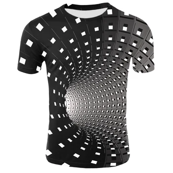 2021 3D trimatis grafikos išmaišykite marškinėliai vyriški laisvalaikio viršų įdomus spausdinimo vyriški T-shirt vasara O-kaklo vaikų marškinėliai