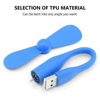 Karšto Pardavimo Mini USB Ventiliatorius, Lanksčios Vasaros Aušinimo Įtaisą, Tablet Galios Banko Nešiojamas Mini USB Ventiliatorius Vasaros Kelionės, Kempingas