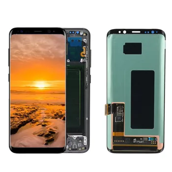 ORIGINALUS SUPER AMOLED S8 LCD SAMSUNG Galaxy S8 G950 G950F Ekranas S8 Plius G955 G955F Jutiklinis Ekranas skaitmeninis keitiklis dot