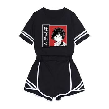 Vasarą Mano Herojus Akademinės Bendruomenės Trumpas Rankovės Kostiumas Tracksuit Moterų Streetwear Sportinę Japonijos Mados Anime 2021 Naujų Karšto Pardavimo