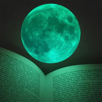 Karšto Estetinės 3D Šviesos Švytėjimas Tamsoje Mėnulis Siena Lipdukas Nuimamas Apdailos Liuminescencinės Lipdukas Namų, Vaikų Kambarys Lipdukai