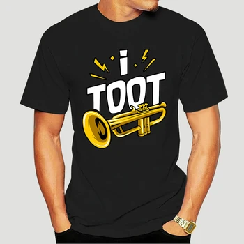Cum Vyrų marškinėlius I Toot Trimito Muzikos instrumentų Kovo Juostoje aš Toot Marškinėliai Atspausdintas T-Shirt tees viršuje 9238D