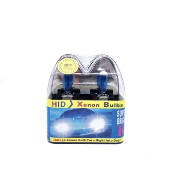 Automobilių H4 halogeninės lemputės 12V60/55W aukštos ir žemos šviesos ultra balti žibintai 100W automobilių lemputės p43t plastiko dėžutės, pakuotės