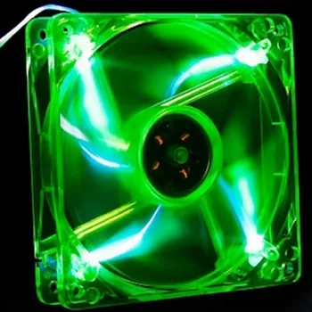 Žalia Quad 4-LED Šviesos Neonas Aišku, 120mm Kietas Radiatorių Ventilador PC Cooler Master Computer Case Aušinimo Ventiliatorius Mod