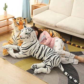 30-90CM Modeliavimas Tigras Pliušinis Lėlės Realiame Gyvenime White Tiger Įdaryti Gyvūnams, Žaislai, Minkštos Pagalvės Vaikams, Gimtadienis, Kalėdos Dovanas
