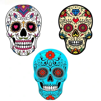 Kūrybiškumo Meksikos Cukraus Kaukolės Lipdukas Grafiti Skeletas Dvasios, Motociklų Lipdukas, Nešiojamas Riedlentė Šalmo Lipdukas PVC