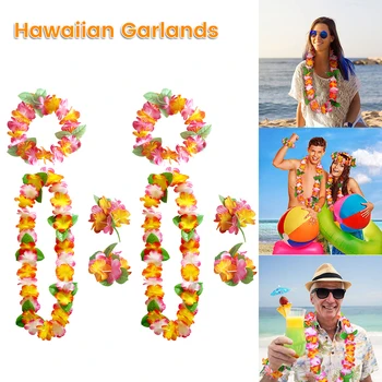8pcs/daug Havajai Šalies Leis Gėlių Vainikas Havajų Girlianda Karoliai Torpil Havajų 