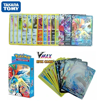 Atsitiktinis 25Pcs/Box Pokemon Kortas Vmax anglų Versija Ekranas Pokemon Žaidimas Mūšis Surinkimo Prekybos EPAS Carte Vaikams, Žaislai