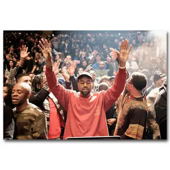 Kanye West Gyvenimą Pablo Rap HipHop Super Star ŠILKO PLAKATAS Dekoratyvinis dažymas Sienų dažymas 24x36inch 02