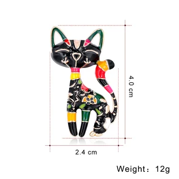 Pardavimo Europoje ir naujos asmenybės katė sagės joker lydinio lašelinę corsage pin vietoje spalvotas piešinys arba raštas