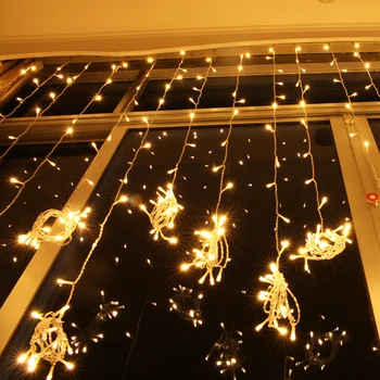 6M LED Užuolaidų Kalėdų Girliandos LED Varveklis Užuolaidų Pasakų Žibintai, Miegamojo Vestuvių Papuošalai Naujųjų Metų Šventės Apšvietimas