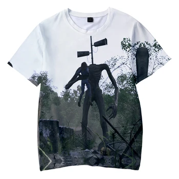 Sirena Galvos 3D Print T-Shirt SCP Siaubo Žaidimas Streetwear Vyrai Moterys Mados Marškinėliai Hip-Hop Vaikų Vaikai Tees Viršūnes Berniukas, Mergaitė, Marškinėlius