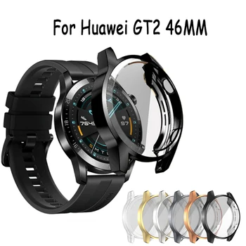 Pilnas draudimas Žiūrėti Atveju, Huawei Žiūrėti GT 2 GT2 46mm atsparus smūgiams Raštas Atvejais Išmaniųjų Laikrodžių Priedai TPU Apsauginiai Funda