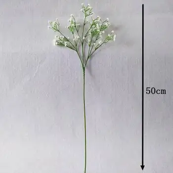1Pc 240Heads Dirbtinės Gėlės PU modeliavimas Gypsophila Padirbtų Augalų Vestuvių Nuotakos Puokštės 
