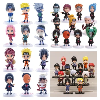 6 Stilių Japonijos Anime Simbolių Naruto Veiksmų Skaičiai Kakashi Sasuke Sakura Itachi Obito Gaara Lėlės Vinilo, PVC Modelį, Dovana, Žaislai