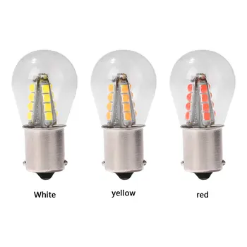 Automobilio LED Stabdžio Signalas, Šviesos diodų (LED) Lemputę, 1156/BA15S 3W Stiklas Posūkio Signalą Sustabdyti Atvirkštinio Lemputė Šiltai Balta Raudona Geltona