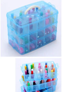 Labai Didelis Trijų sluoksnių Skaidraus Plastiko Laikymo Dėžutė su Geigerio Kojinės Kosmetikos Laikymo Dėžutėje Lego Žaislų Saugojimo Dėžutė