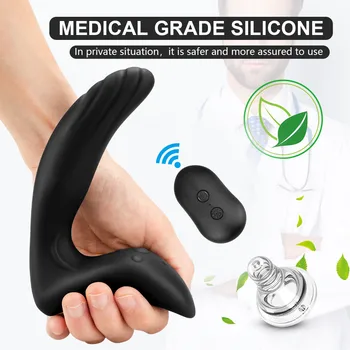 Analinis Kaištis Vibratorius Prostatos Massager USB Įkrovimo Stimuliatorius Medicininio Silikono Belaidžio Nuotolinio Valdymo Butt Plug Sekso žaisliukai Vyrams