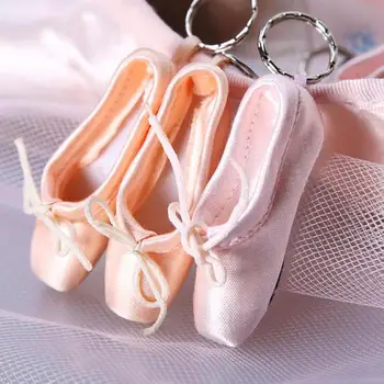 Rankų Darbo Mini Baleto Batų Baleto Keychain Dovana Satino Pointe Batai, Raktų Žiedas 