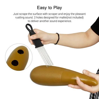 Plastikiniai Guiro Merengue Guira ABS Mušamųjų instrumentų Vaikų Muzikinis Žaislas su Grandiklis