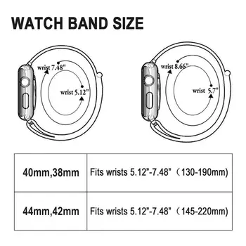 Dirželis Apple Žiūrėti juosta 40mm 44mm 38MM 42MM Nailono Linijos riešo Diržas apyrankę iwatch correa applewatch serie 3 4 5 6 SE