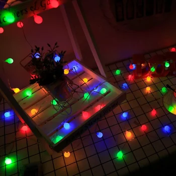 Atsparus vandeniui Pasakų Šviesos mažą Kamuoliuką LED String Žibintai Vaikų Namų Sienų Apdailai Baterija Patalpų Gimtadienio Ornamentu Luces Led